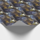 Papier Cadeau Triangle brillant vintage, texture diamant. (Coin)