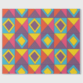 Papier Cadeau Triangle géométrique diamant coloré (Plat)