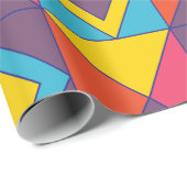 Papier Cadeau Triangle géométrique diamant coloré (Coin rond)