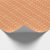 Papier Cadeau Triangle géométrique pêche (Coin)