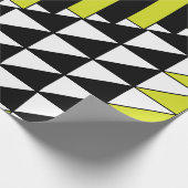 Papier Cadeau Triangle Géométrique Rectangle Noir Vert (Coin)