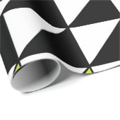 Papier Cadeau Triangle géométrique Rectangle vert noir (Coin rond)