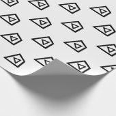 Papier Cadeau Triangle moderne Abstrait noir et blanc (Coin)