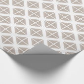 Papier Cadeau Triangle Motif tendance beige (Coin)