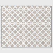 Papier Cadeau Triangle Motif tendance beige (Plat)