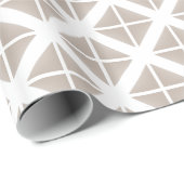 Papier Cadeau Triangle Motif tendance beige (Coin rond)