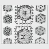 Papier Cadeau Triangle noir et blanc (Plat)