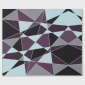 Papier Cadeau Triangle noir gris blanc bordeaux Abstrait (Plat)