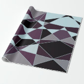 Papier Cadeau Triangle noir gris blanc bordeaux Abstrait (Déroulé)