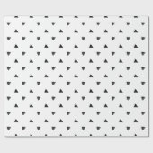 Papier Cadeau Triangle noire et blanche tirée par la main (Plat)