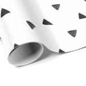 Papier Cadeau Triangle noire et blanche tirée par la main (Coin rond)