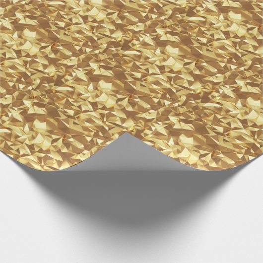 Papier Cadeau Triangle Or : Texture Arrière - plan Abstraite. (Coin)