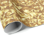 Papier Cadeau Triangle Or : Texture Arrière - plan Abstraite. (Coin rond)