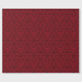 Papier Cadeau Triangle rouge et noir Art déco Motif sans couture (Plat)