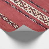 Papier Cadeau Triangle Striangle Kilim IV Rouge Noir Blanc  (Coin)