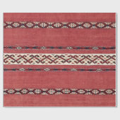 Papier Cadeau Triangle Striangle Kilim IV Rouge Noir Blanc  (Plat)