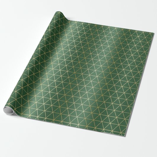 Papier Cadeau Triangle vert de Noël (Déroulé)