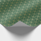 Papier Cadeau Triangle vert de Noël (Coin)