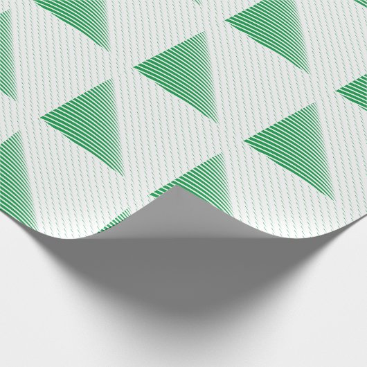 Papier Cadeau Triangle vert géométrique Arbre Motif Noël (Coin)