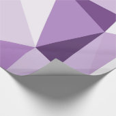 Papier Cadeau Triangles abstraites géométriques pourpres (Coin)
