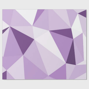 Papier Cadeau Triangles abstraites géométriques pourpres