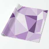 Papier Cadeau Triangles abstraites géométriques pourpres (Déroulé)
