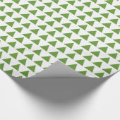Papier Cadeau Triangles - Avocado vert sur blanc (Coin)