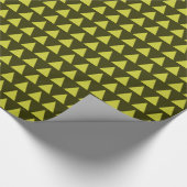 Papier Cadeau Triangles - Banane Jaune d'Olive foncé (Coin)