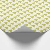 Papier Cadeau Triangles - Banane jaune sur blanc (Coin)