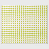 Papier Cadeau Triangles - Banane jaune sur blanc (Plat)