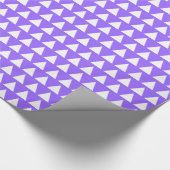 Papier Cadeau Triangles - Blanc sur Violet clair (Coin)