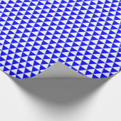 Papier Cadeau Triangles blancs et bleus (Coin)