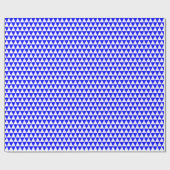 Papier Cadeau Triangles blancs et bleus (Plat)