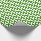 Papier Cadeau Triangles blancs et verts (Coin)