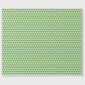 Papier Cadeau Triangles blancs et verts (Plat)
