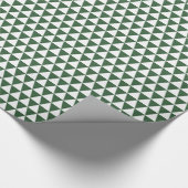 Papier Cadeau Triangles blancs et verts chasseur (Coin)