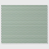 Papier Cadeau Triangles blancs et verts chasseur (Plat)
