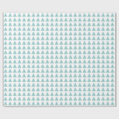 Papier Cadeau Triangles - bleu clair Vert sur blanc (Plat)