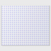 Papier Cadeau Triangles - Bleu en poudre sur blanc (Plat)