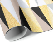 Papier Cadeau triangles de conception scandinave sans couture mo (Coin rond)