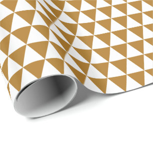 Papier Cadeau Triangles en or blanc et mat