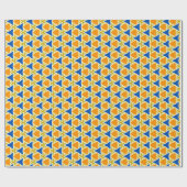 Papier Cadeau Triangles et étoiles Coloré géométrique (Plat)