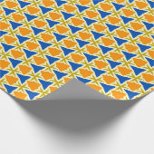 Papier Cadeau Triangles et étoiles Coloré géométrique (Coin)