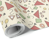 Papier Cadeau Triangles et formes colorés (Coin rond)