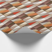 Papier Cadeau Triangles géométriques modernes, beige, brun, (Coin)