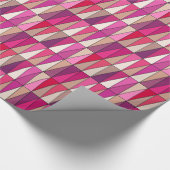 Papier Cadeau Triangles géométriques modernes, violet, rose et b (Coin)