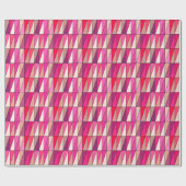 Papier Cadeau Triangles géométriques modernes, violet, rose et b (Plat)