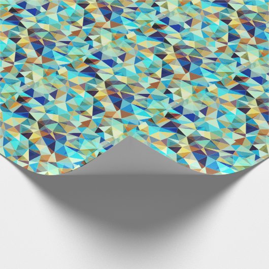 Papier Cadeau Triangles géométriques : Motif Abstrait coloré (Coin)