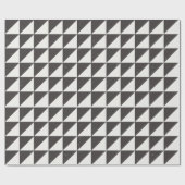 Papier Cadeau Triangles géométriques noirs et blanc cassé (Plat)