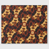 Papier Cadeau Triangles géométriques Orange Brown noir Abstrait (Plat)